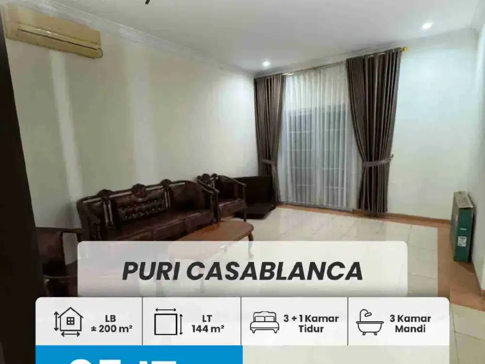 DISEWAKAN RUMAH 2 LANTAI PURI CASABLANCA, BATAM