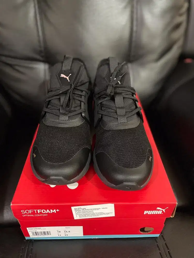 Puma Enzo 2 Street Black Gold Size 44.5 Resmi Puma Indonesia
