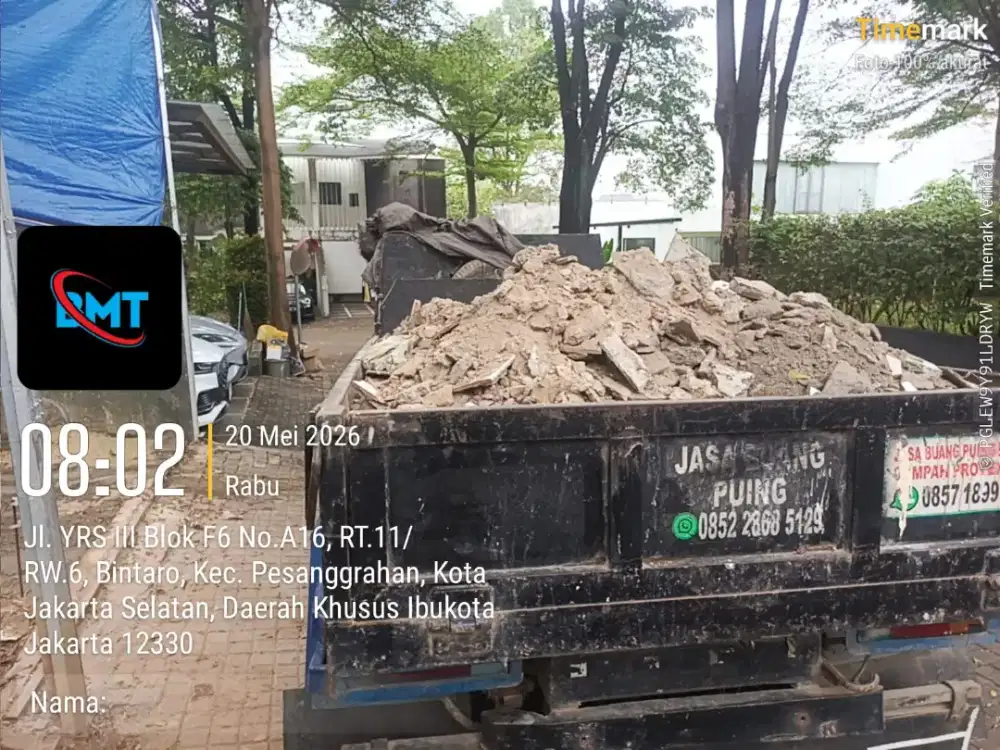 Jasa pengurugan puing dan buang sampah