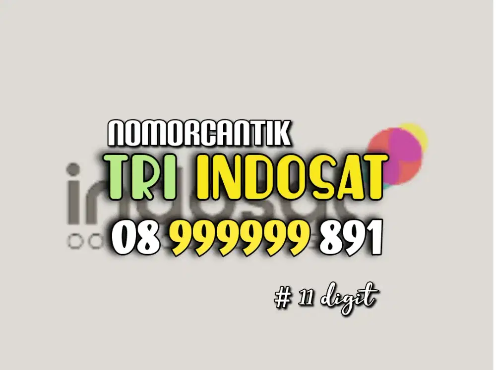 (bisa COD) Nomor CANTIK kartu TRI INDOSAT HOKI Hexa 999999 #05