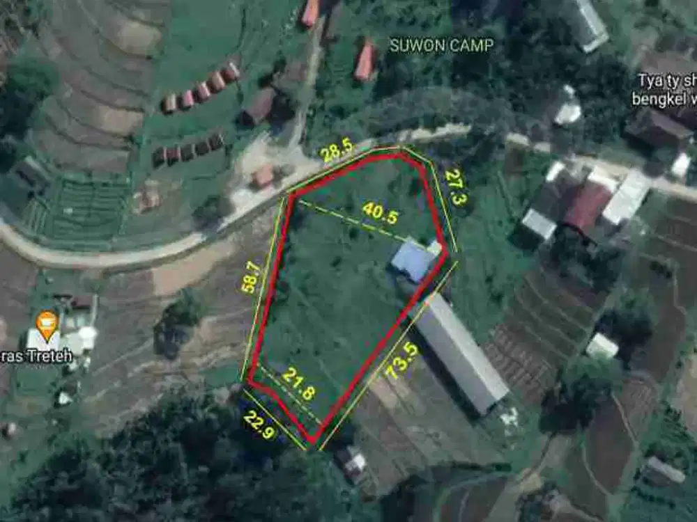 Di jual tanah caffe suwon camp trawas psnorama indah murah