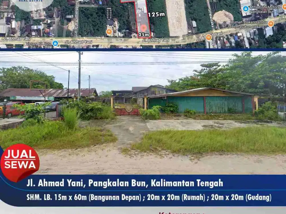 Lahan luas + Gudang & Rumah