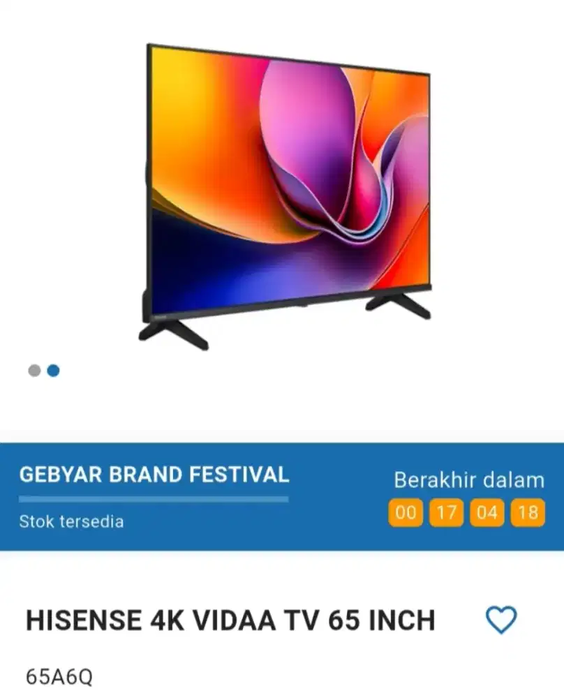 TV HISENSE 65 INCH
