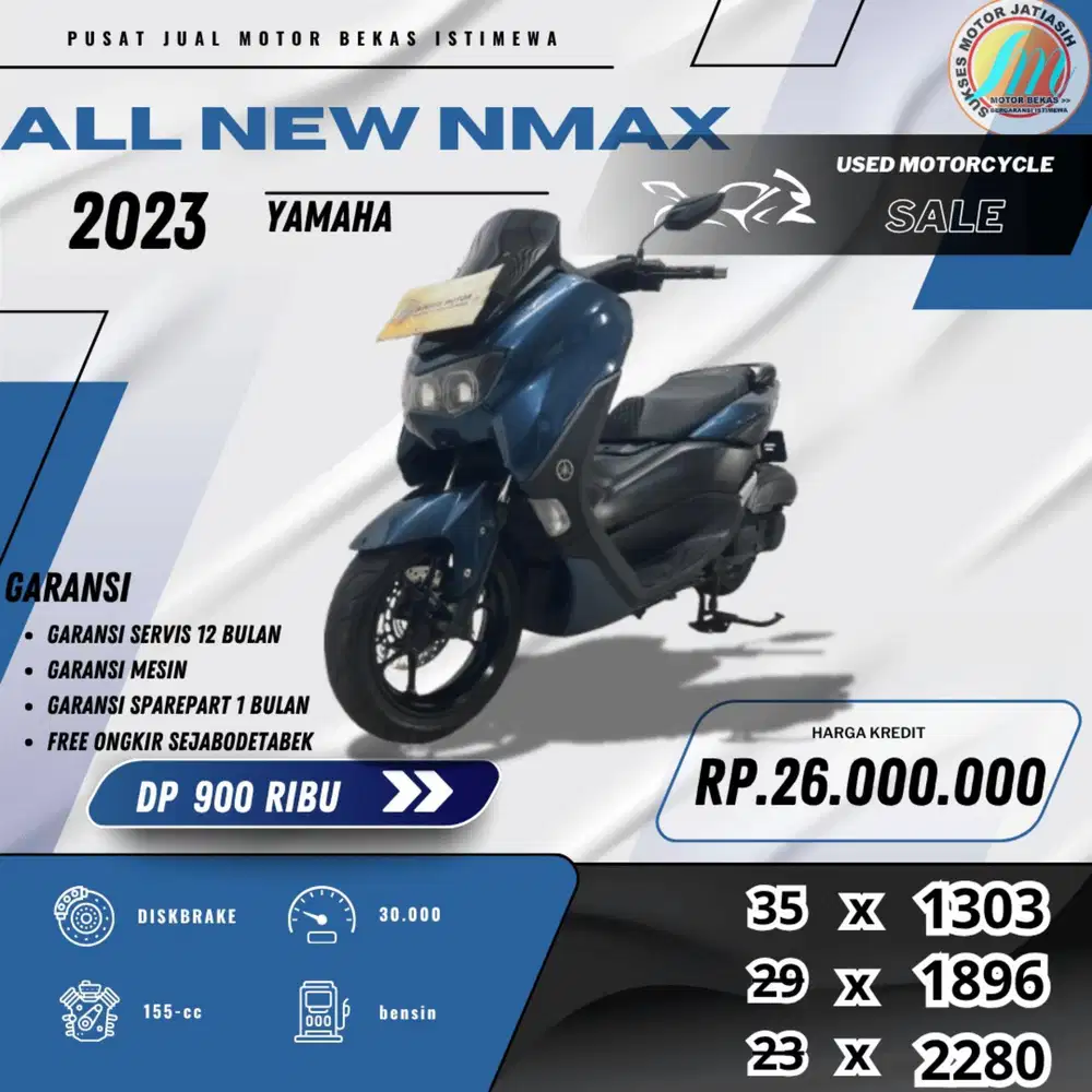 YAMAHA ALLNEWNMAX 2023 DP &ANGSURAN TERMURAH SYRT KTP&KK(SUKSESMOTOR)