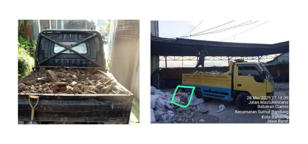 Jasa buang puing dan buang brangkal