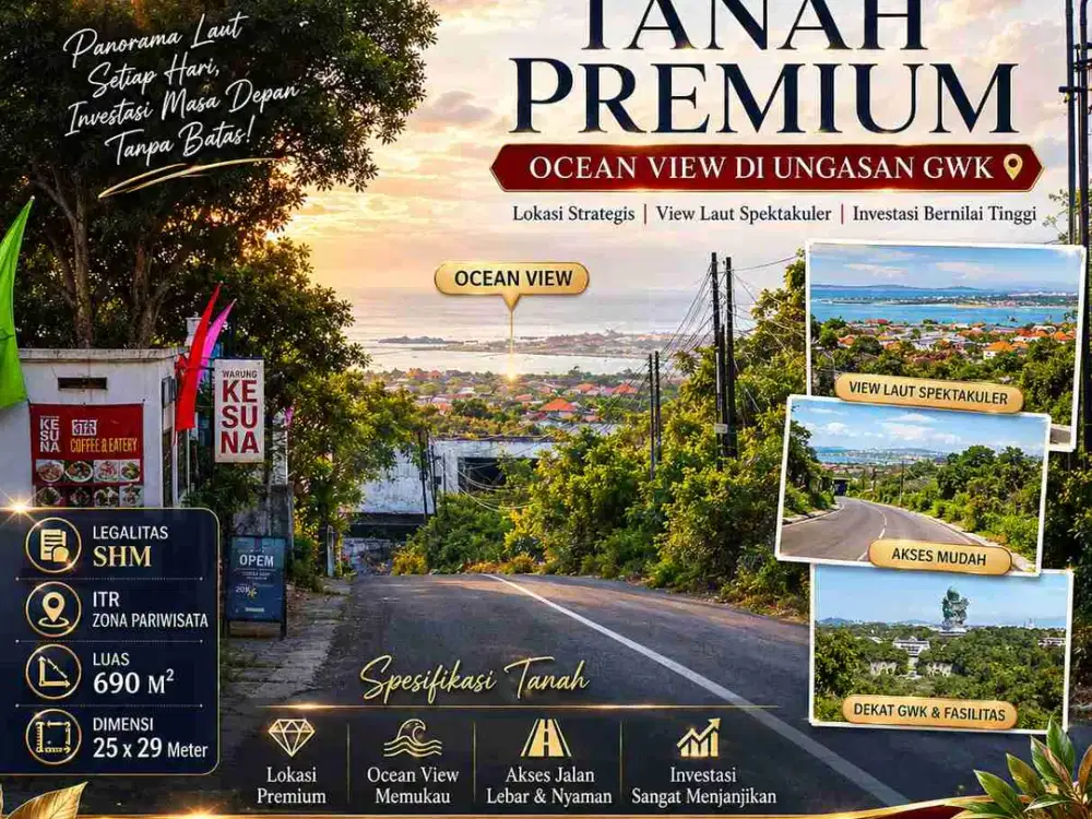 Tanah Premium Ocean View Ungasan GWK