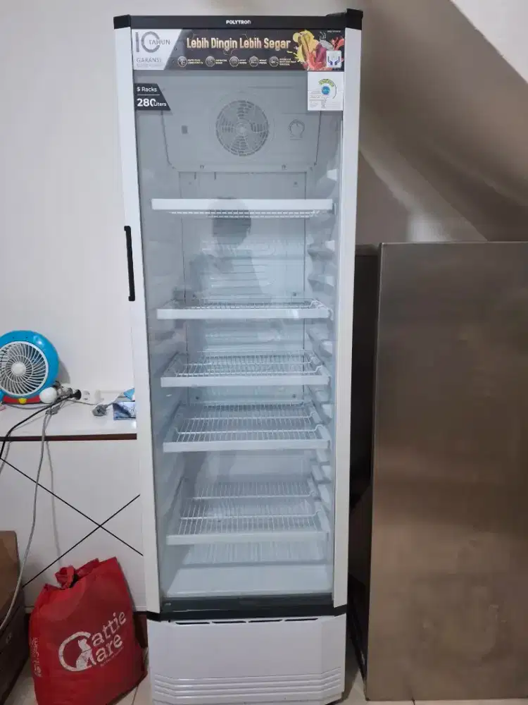 Kulkas Polytron Showcase POLYTRON SCN 190 4 Rak 190 Liter