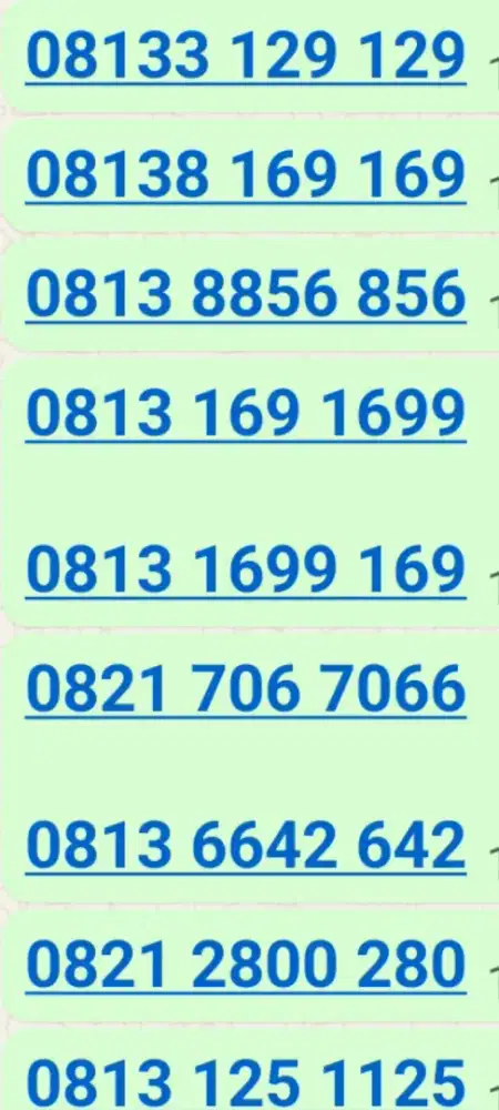 Nomor cantik 11 digit