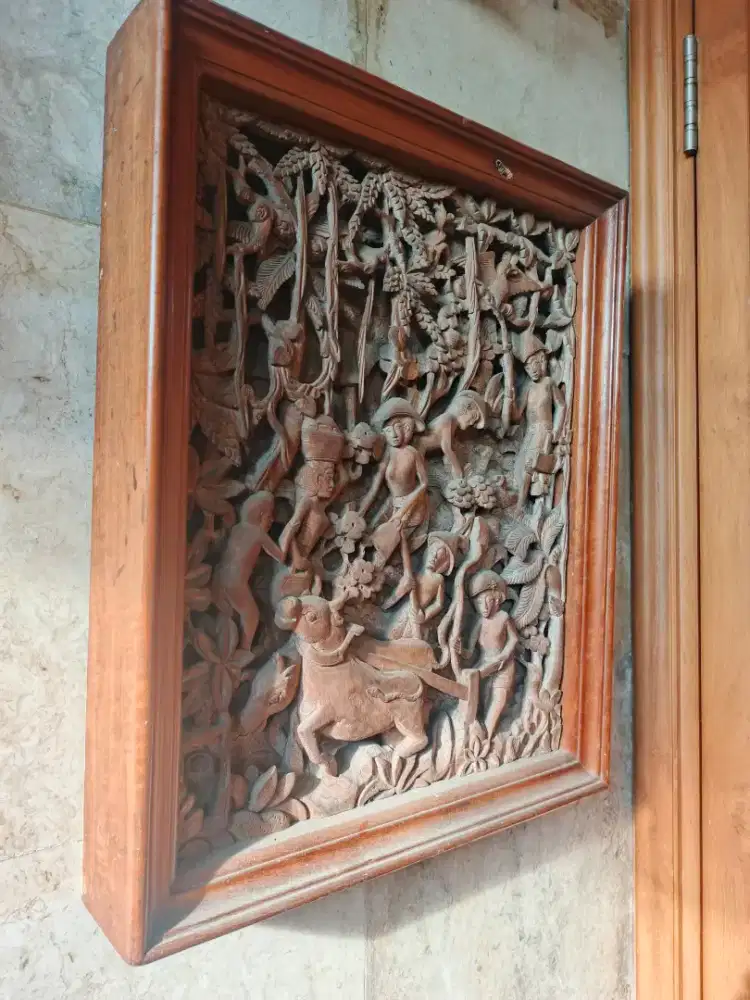 Relief ukir jati 3D