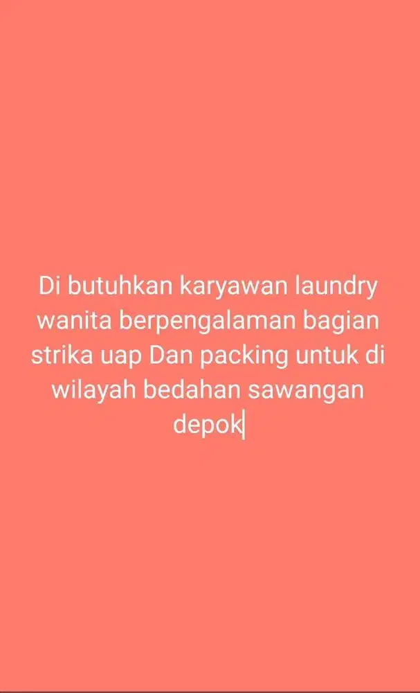 Karyawan laundry