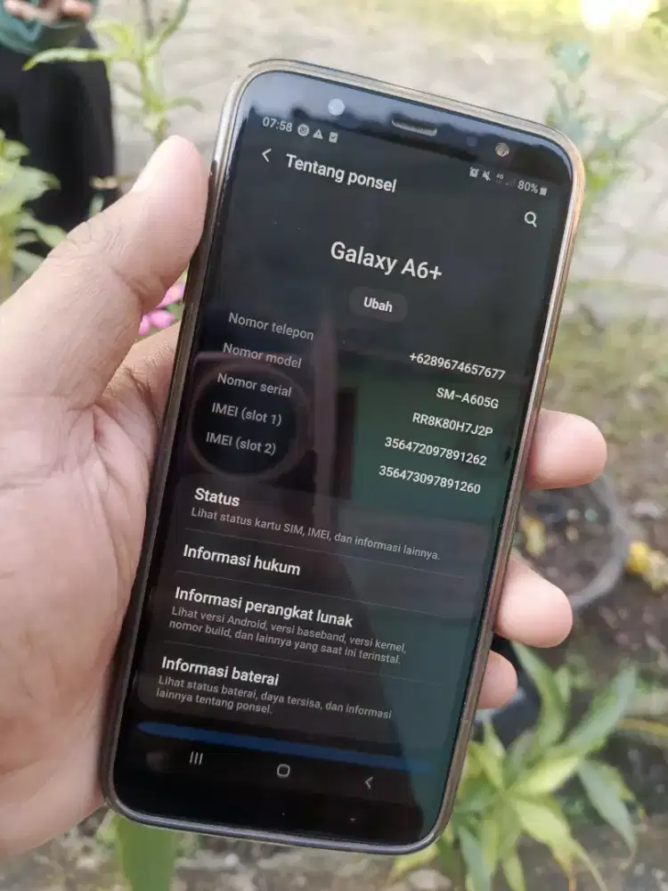 Samsung A6+ ram 4/32 GB hp+casan