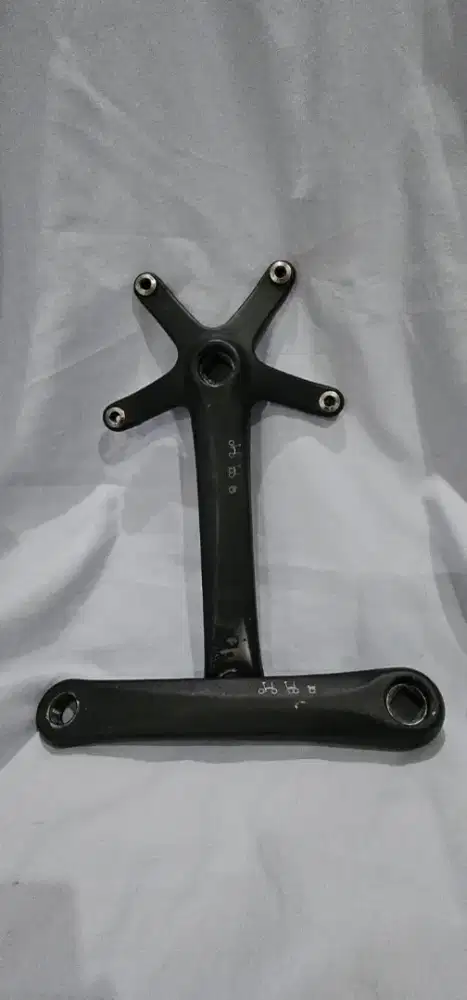 Brompton crank arm original hitam black BCD 130 length 170
