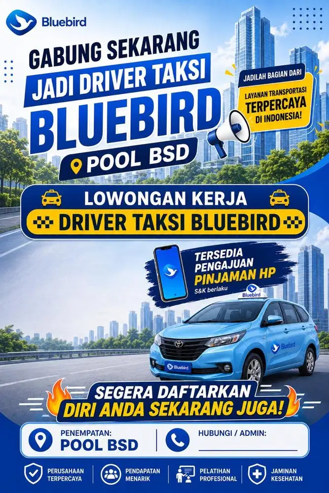 LOWONGAN DRIVER BLUEBIRD