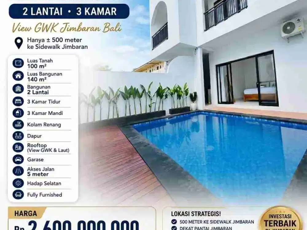 Villa Mediterranean Modern View Gwk & Laut Near Sidewalk Mall
