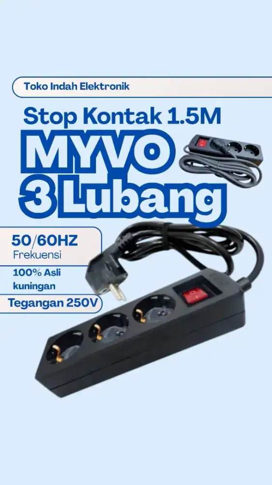 Stop kontak 3 lubang 1.5M