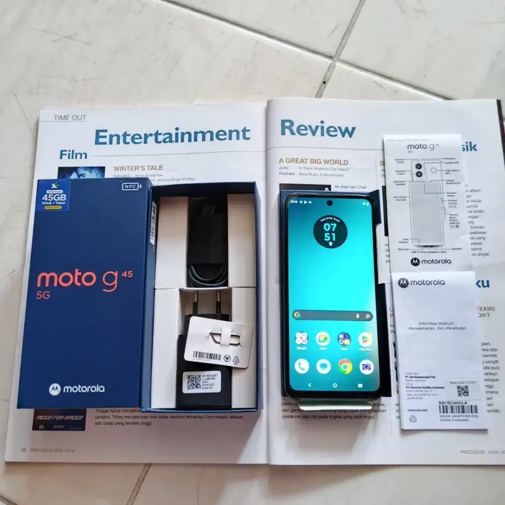 Moto G45, 5G, 256/8, Fullset