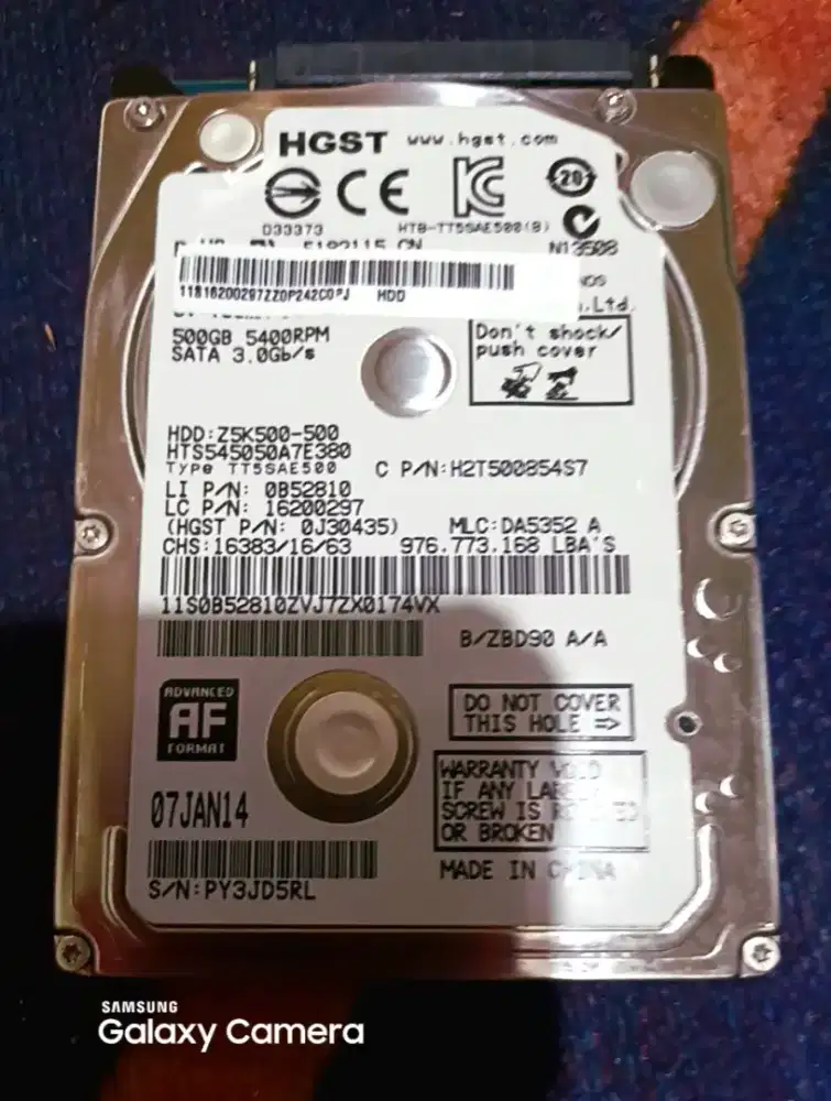 Hardisk 500GB laptop.