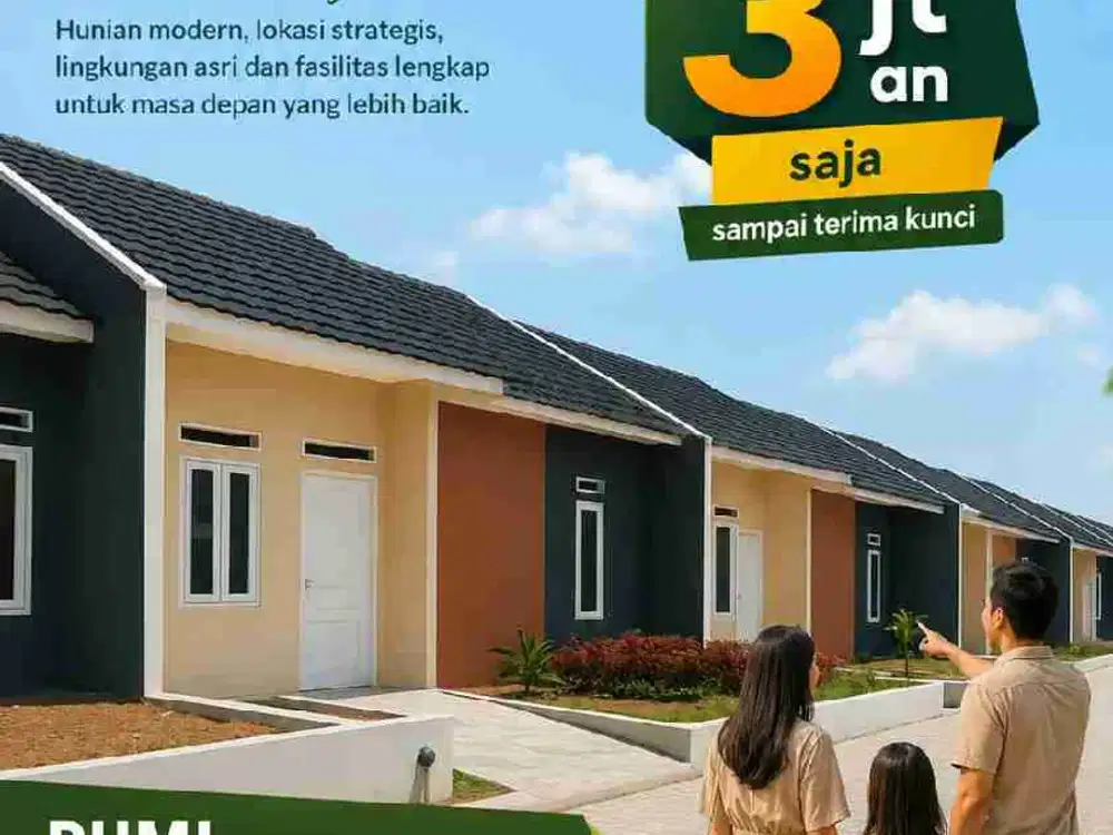 Rumah subsidi murah konsep cluster dekat PT Gunung Salak Sukabumi