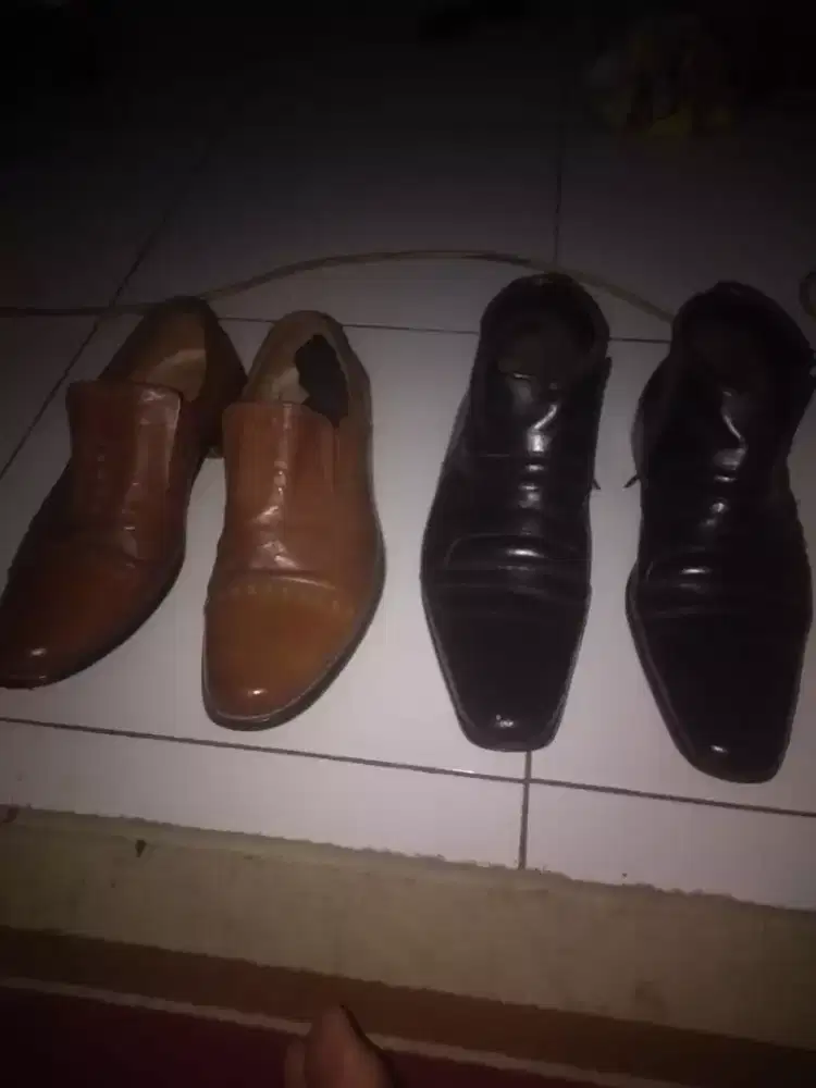 Sepatu  pantopel pria hitam dan coklat u. 41/42