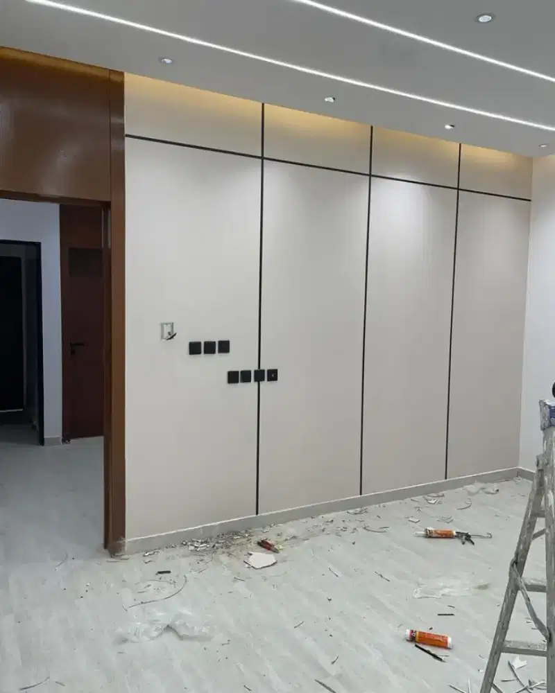 Backdrop dinding Wallboard dan wpc