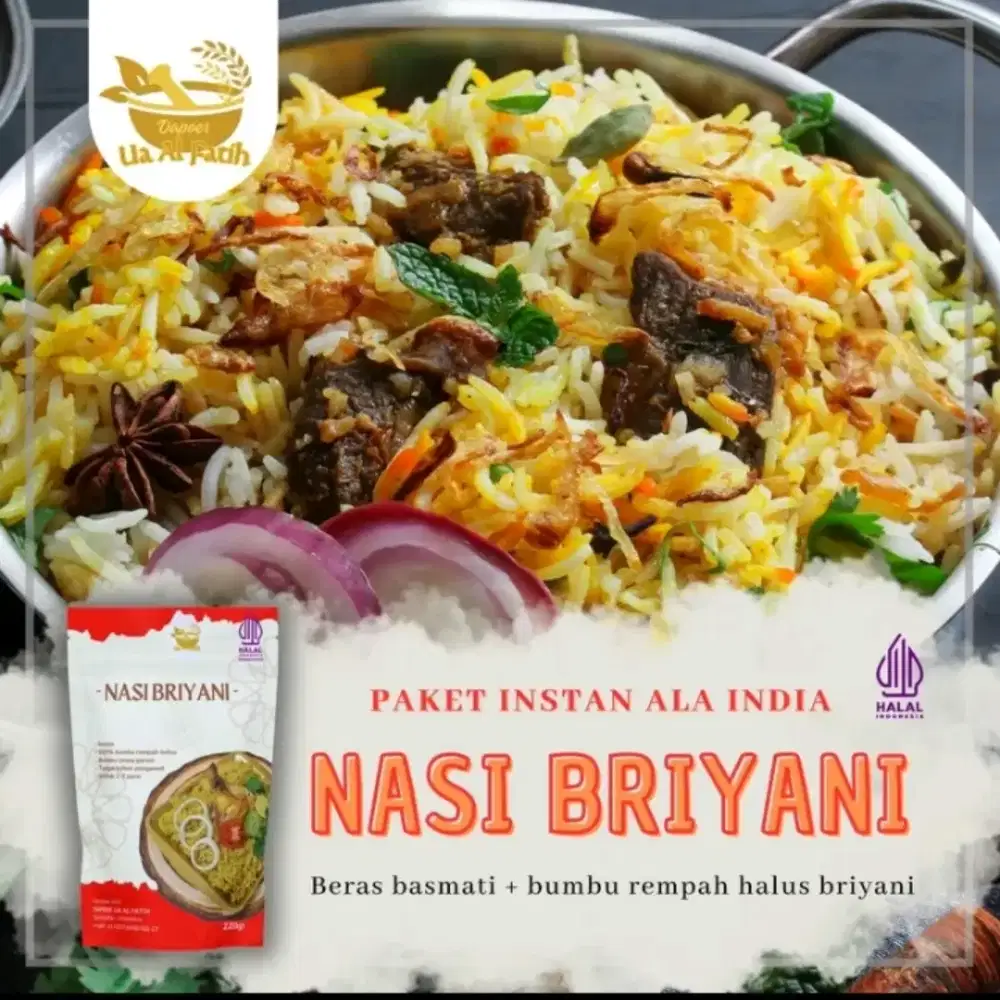 Paket instan nasi arab india.