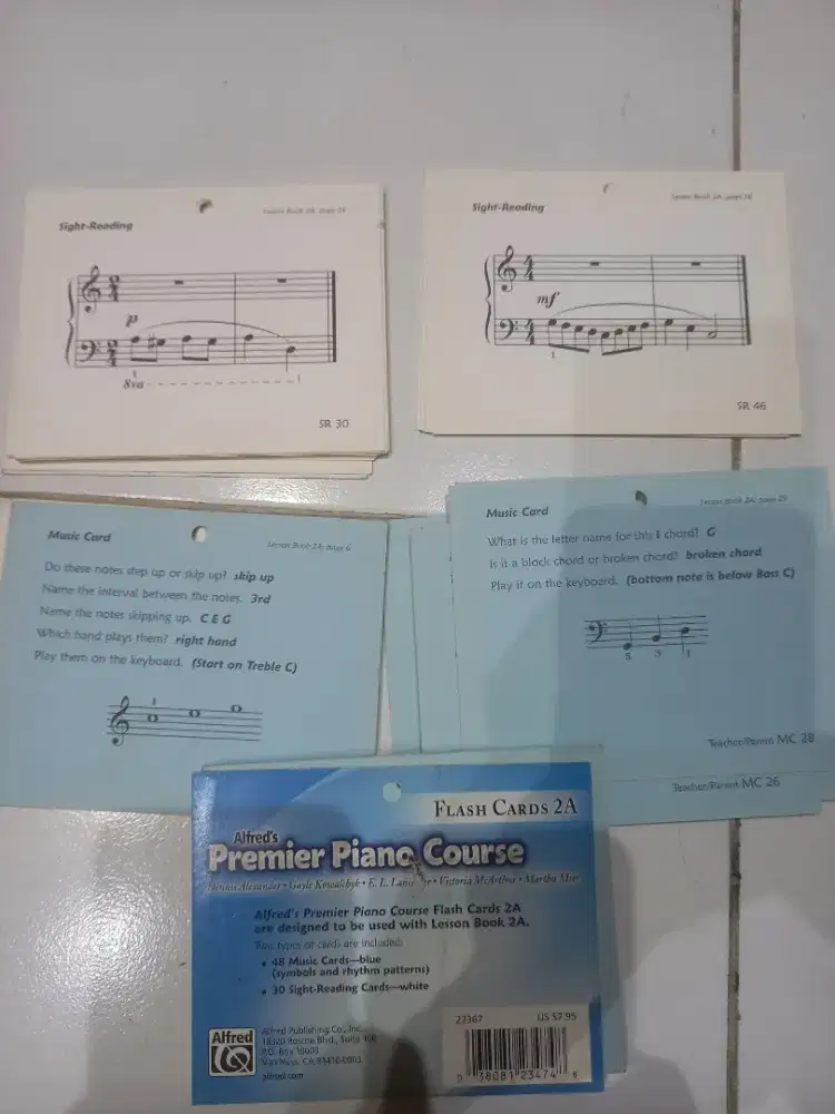 KARTU BELAJAR KILAT NOT BALOK,BEKAS
