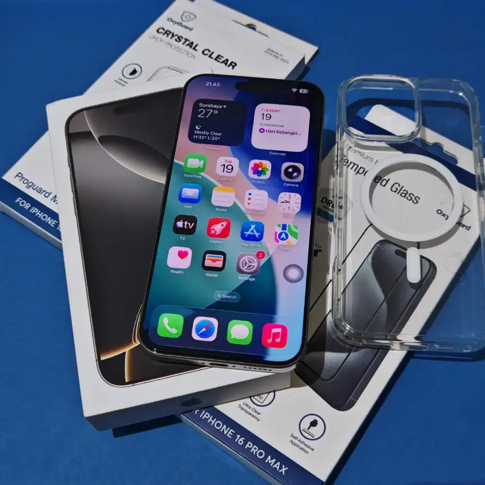 iPhone 16 Pro max 512gb Titanium Fullset mulus resmi beacukai