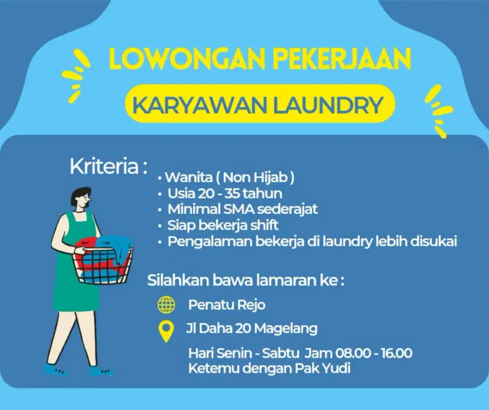 Lowongan Kerja Bagian Laundry Kiloan