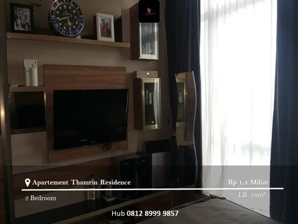 Dijual Apartement Thamrin Residence Low Floor 2BR Full Furnished