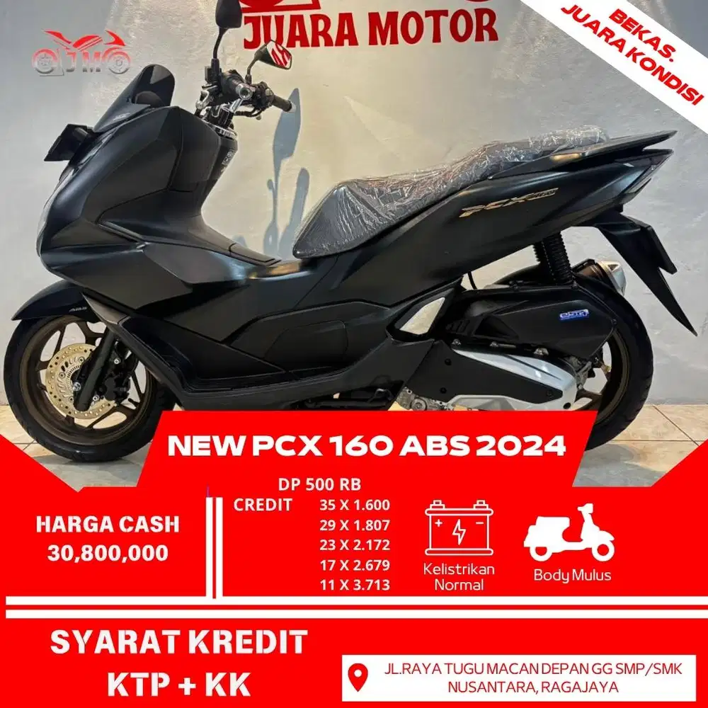 HONDA PCX 160 ABS 2024 PAJAK PANJANG CREDIT DP MULAI 500 RB AJA
