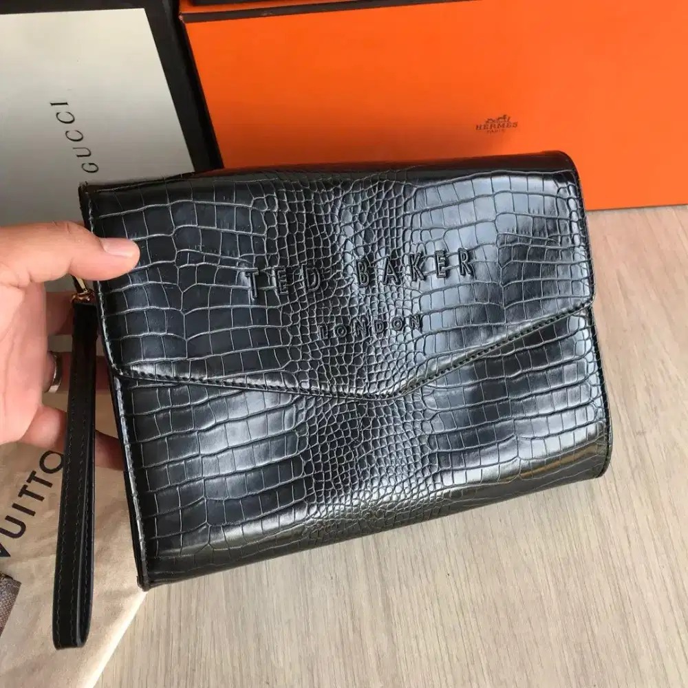 Ted Baker Crocey clutch handbag tas toiletry second original