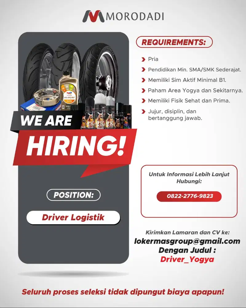 Dibutuhkan Driver Logistik