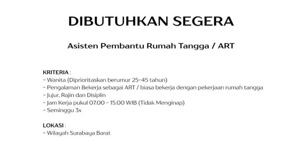 Mencari ART Warnen