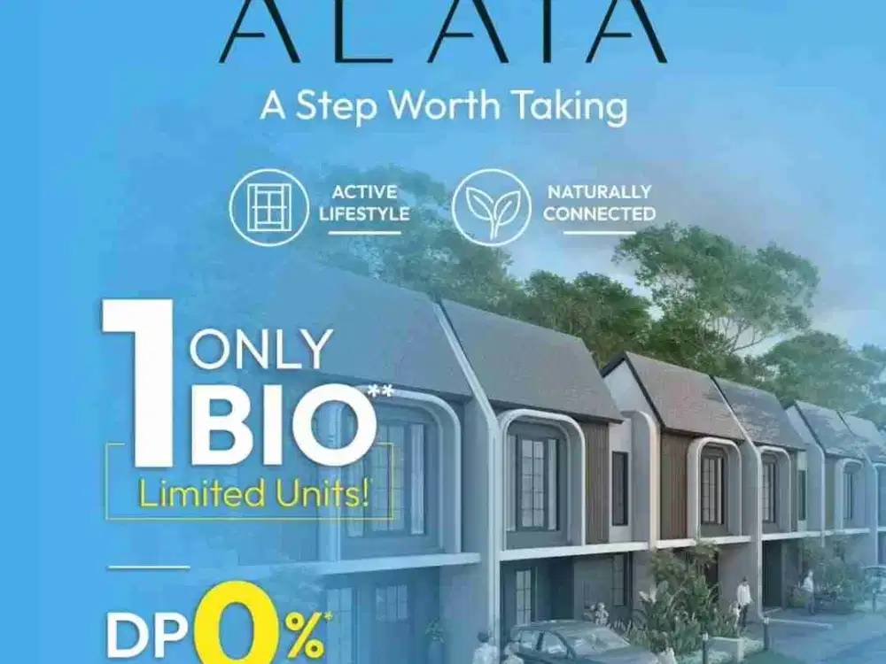 TIPE ALAIA FORTUNE GROOVE GRAHA RAYA DP 0% RUMAH 2 LANTAI