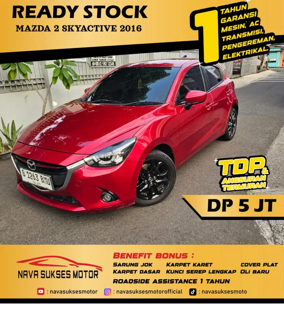 TDP 5 JUTA - MAZDA 2 SKYACTIVE 2016