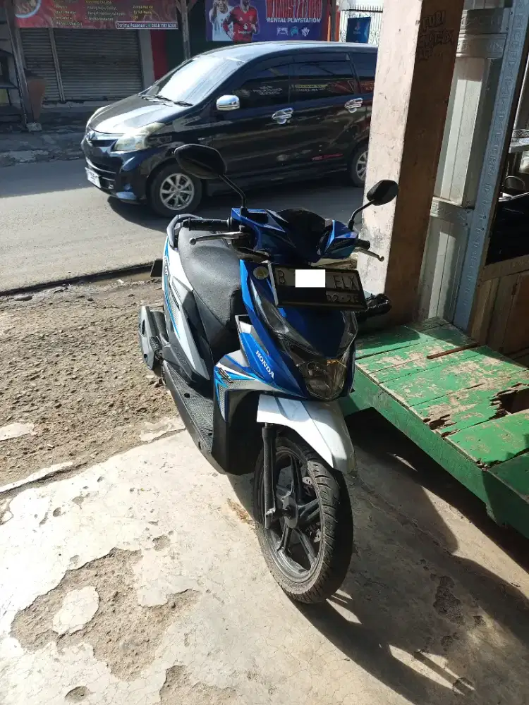 BEAT esp 2018 Biru putih plat depok