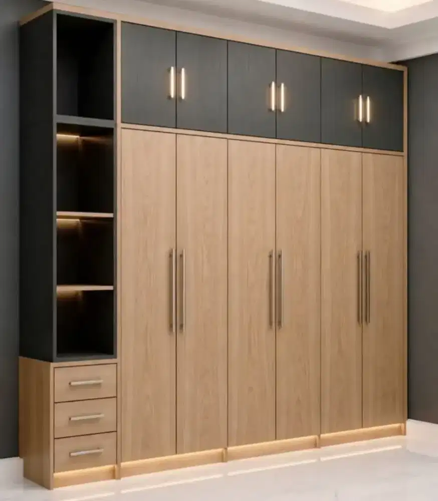 Wardrobe modern lemari hpl