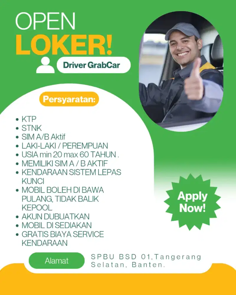 OPEN LOKER DRIVER GRABCAR
