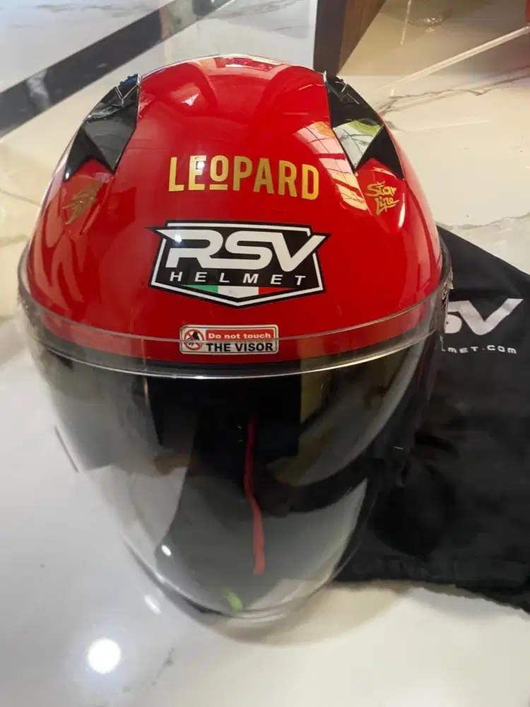 Helm RSV 300 Double Visor Warna Red Glossy Size L