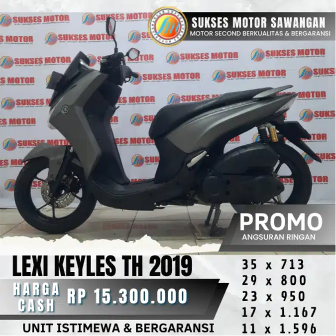 YAMAHA LEXI S KEYLES TH 2019 UNIT ISTIMEWA BISA CASH KREDIT BERGARANSI