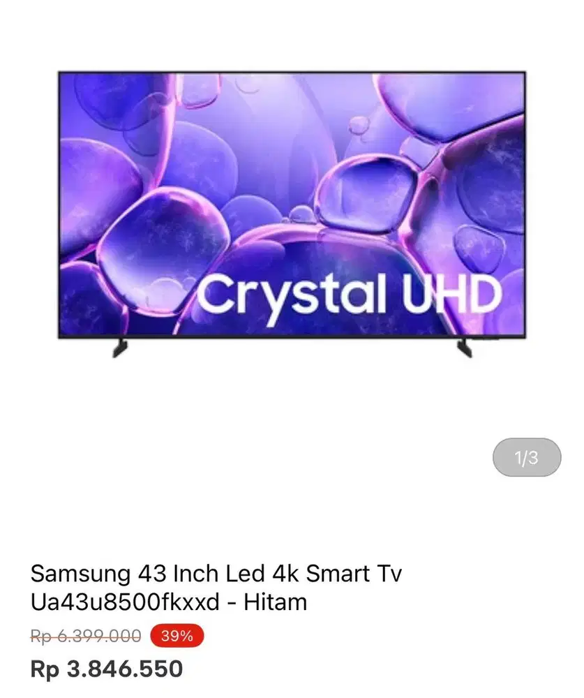 SAMSUNG SMART TV 4k 43inci