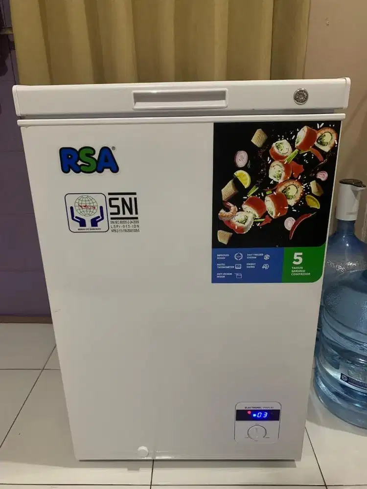 Freezer kulkas RSA CF110 100 liter LIKE NEW GARANSI MURAH