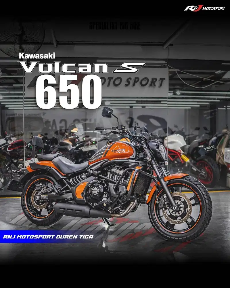 Kawasaki Vulcan 650cc ABS Warna Orange Km 8.000an