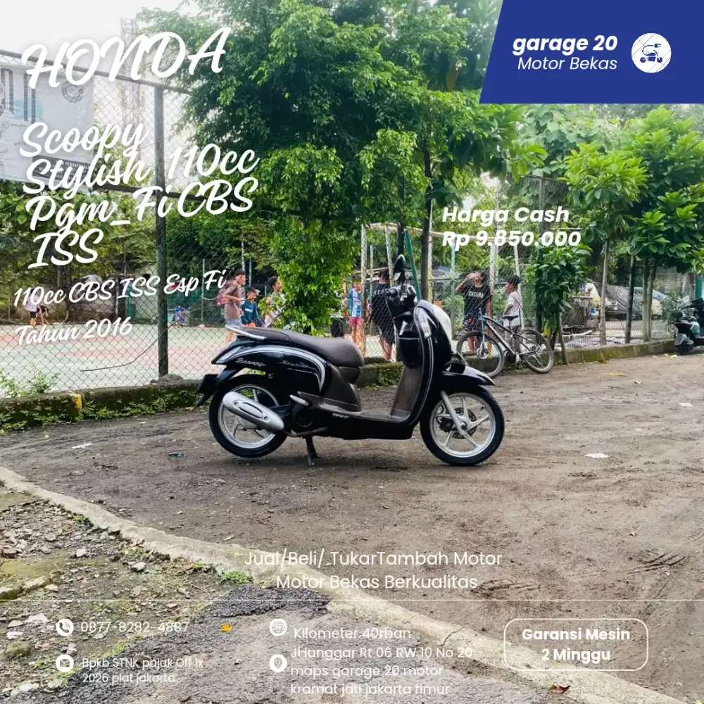 Honda Scoopy 110cc Stylish CBS ISS Esp Fi Tahun 2016 Pajak Off