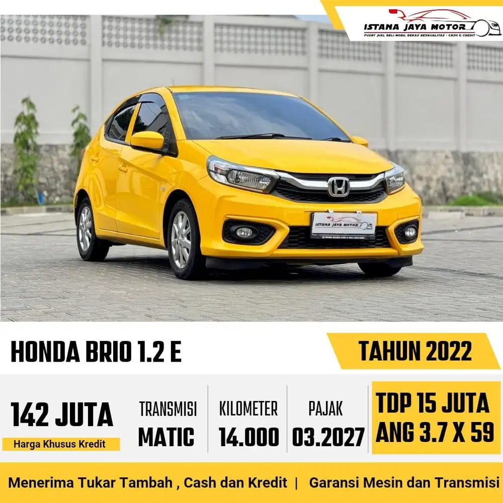 KM 14 RIBU !! Honda Brio 1.2 E Automatic 2022