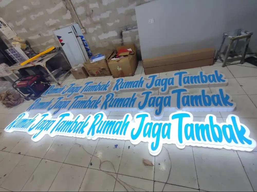 Huruf timbul + Papan nama + Neon box + Reklame + Acrylic murah