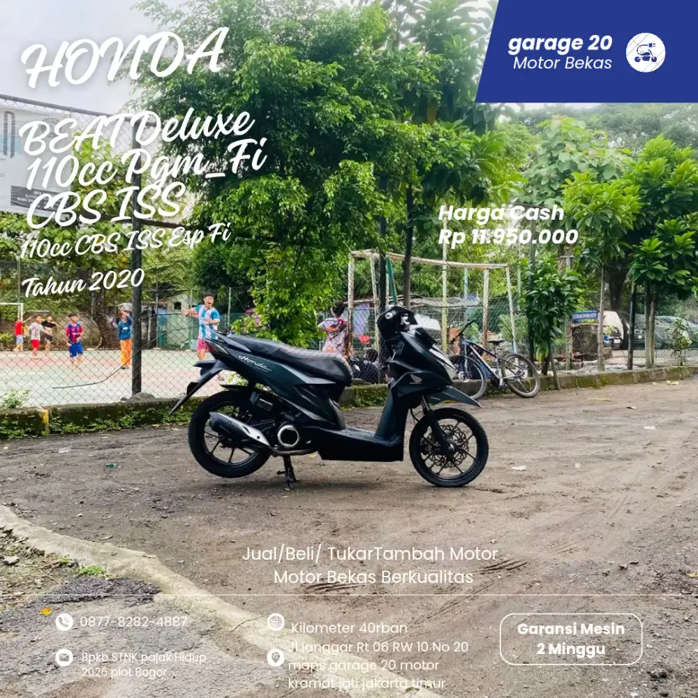 Honda Beat Deluxe 110cc CBS ISS Pgm_Fi Tahun 2020 pajak Hidup