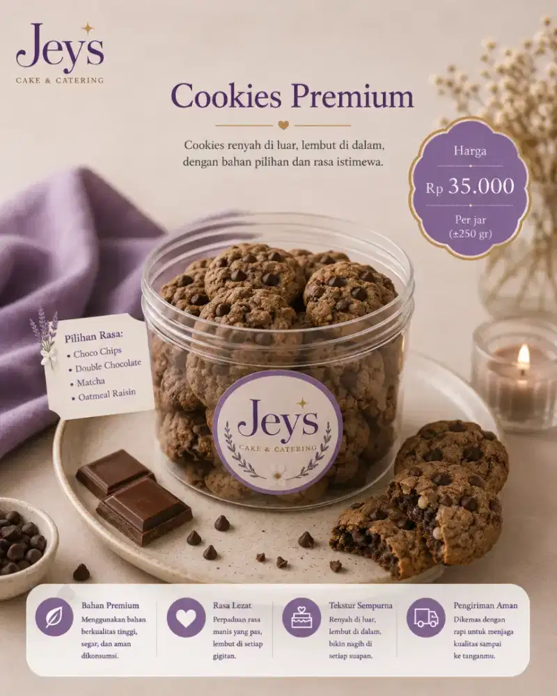 Premium Homemade Cookies l Soft & Crunchy Cookies