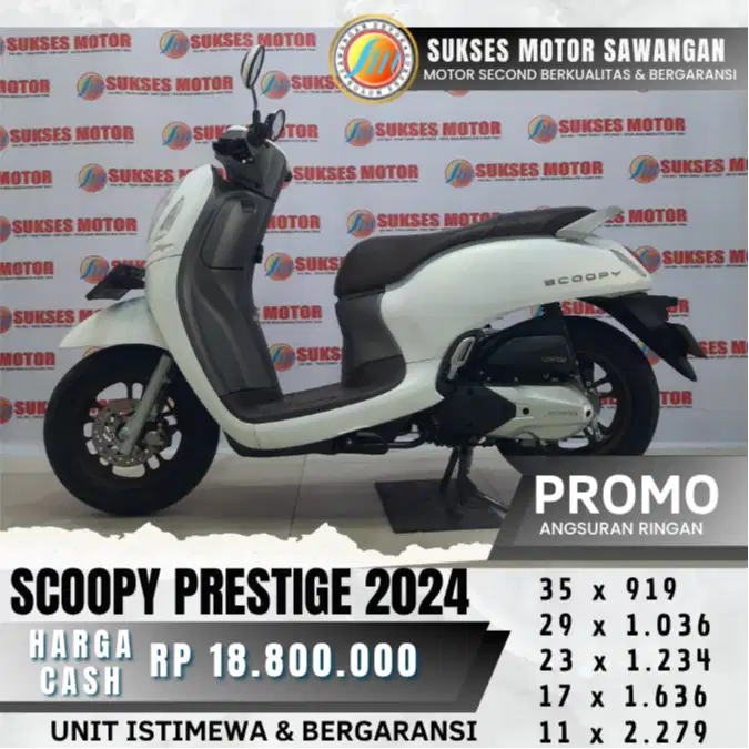 HONDA NEW SCOOPY PRESTIGE 2024 KEYLES MULUS BISA KREDIT BERGARANSI