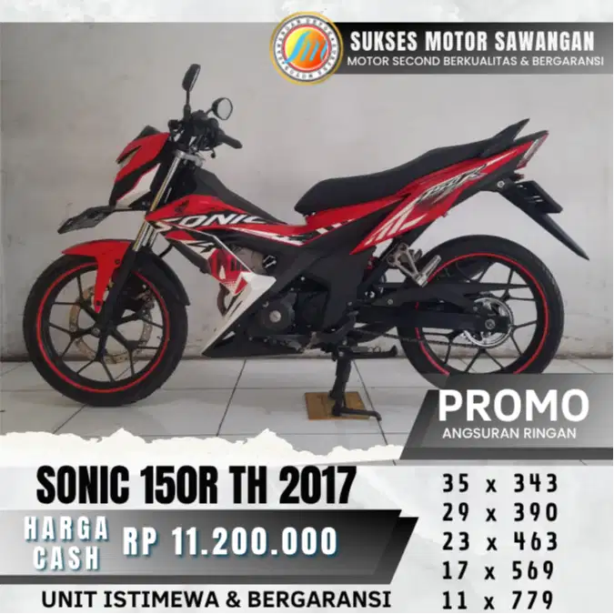 HONDA SONIC 150R TH 2017 UNIT ISTIMEWA BISA CASH KREDIT BERGARANSI